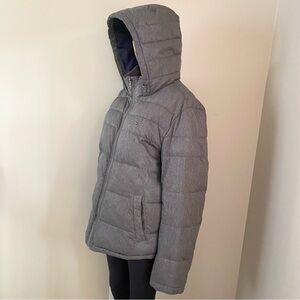 Tommy Hilfiger Gray Puffer Jacket Coat, men’s medium